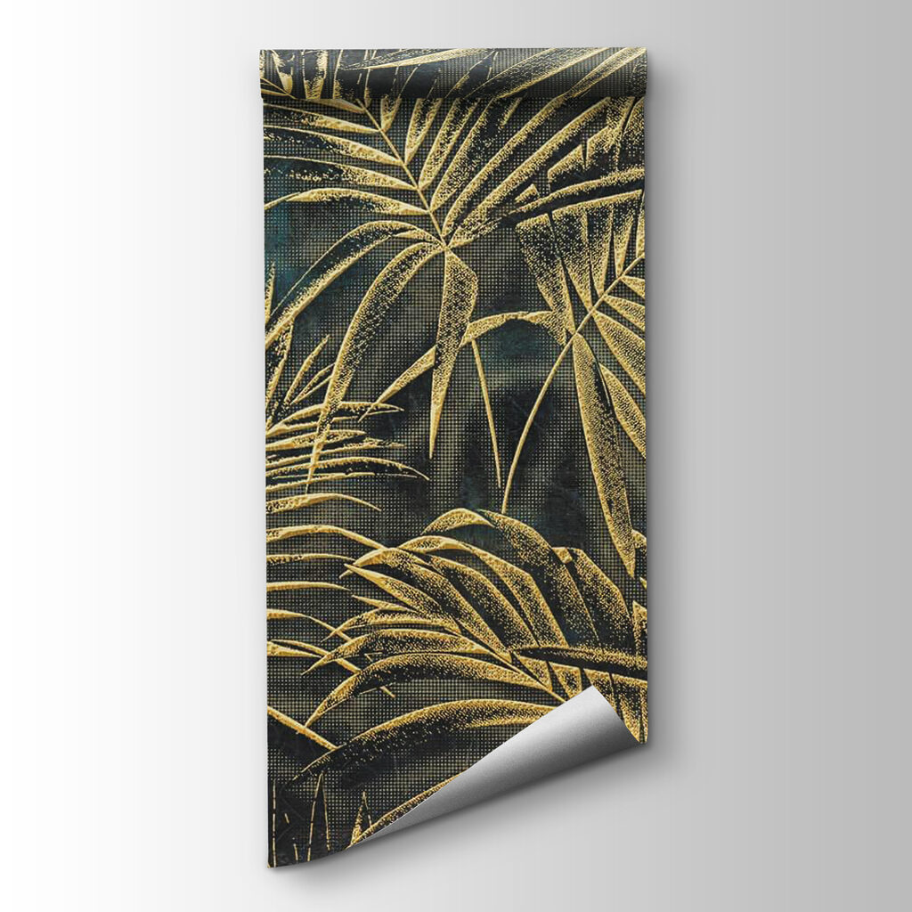 Lush tropical leaves in elegant pattern