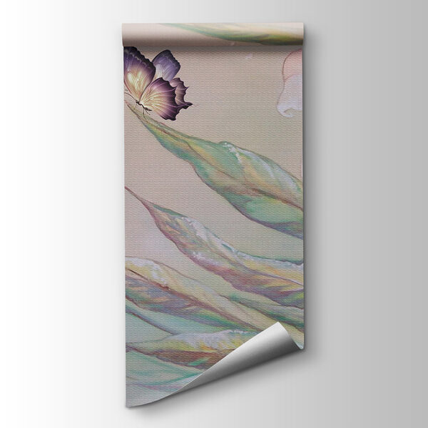 Painting of flowers and butterflies