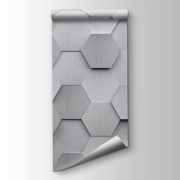 White hexagons on a wall White hexagons on a wall