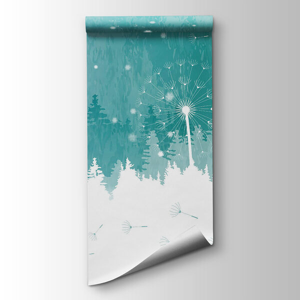 Moon over a snowy forest Moon over a snowy forest