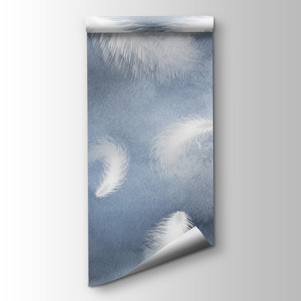 White feathers in the sky White feathers in the sky