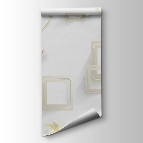 Wallpaper with flowers and butterflies Wallpaper with flowers and butterflies