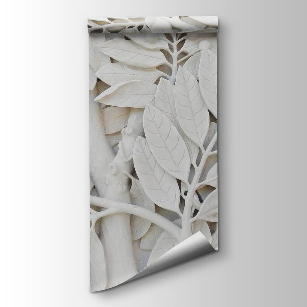 White tree with leaves and berries