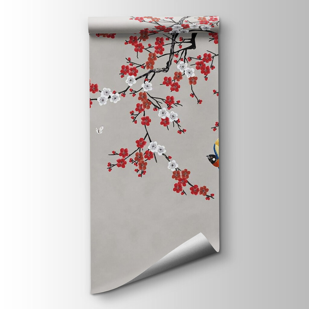 Tree with red and white flowers Tree with red and white flowers