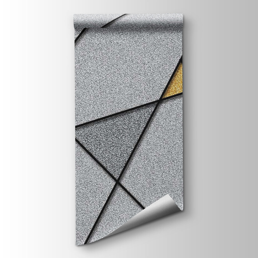 Grey and yellow triangle