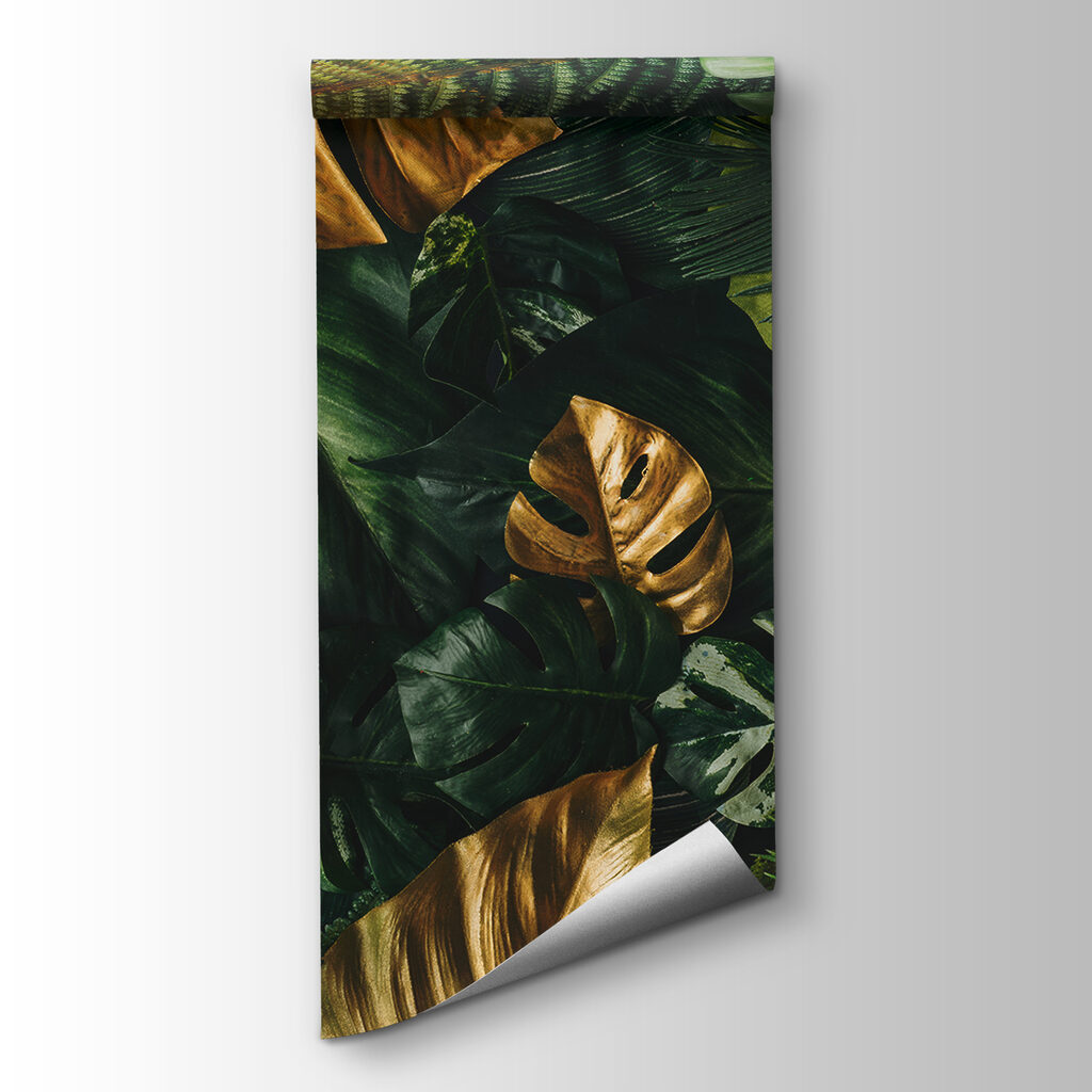 Lush leaves with metallic hues