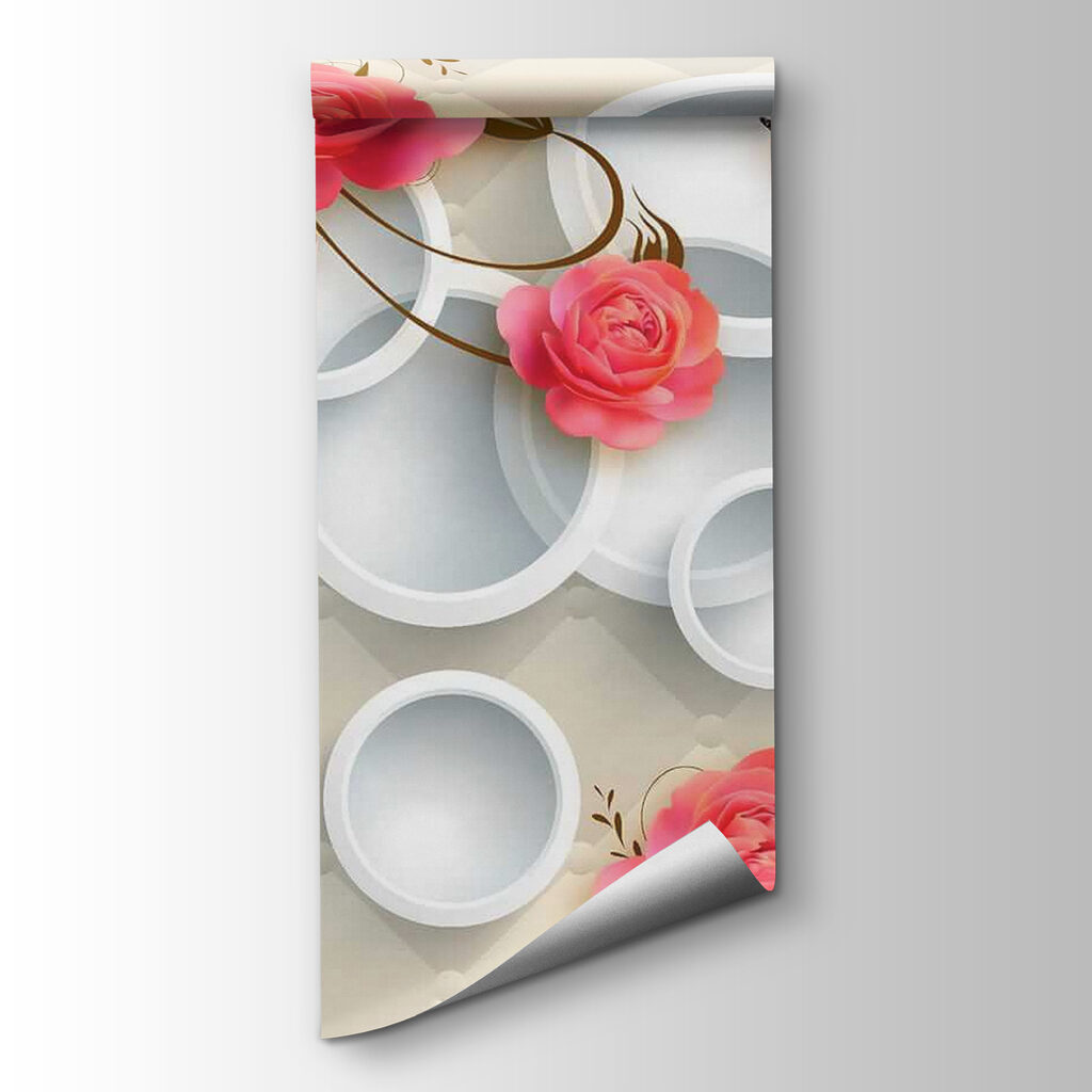 Wallpaper with roses and butterflies Wallpaper with roses and butterflies