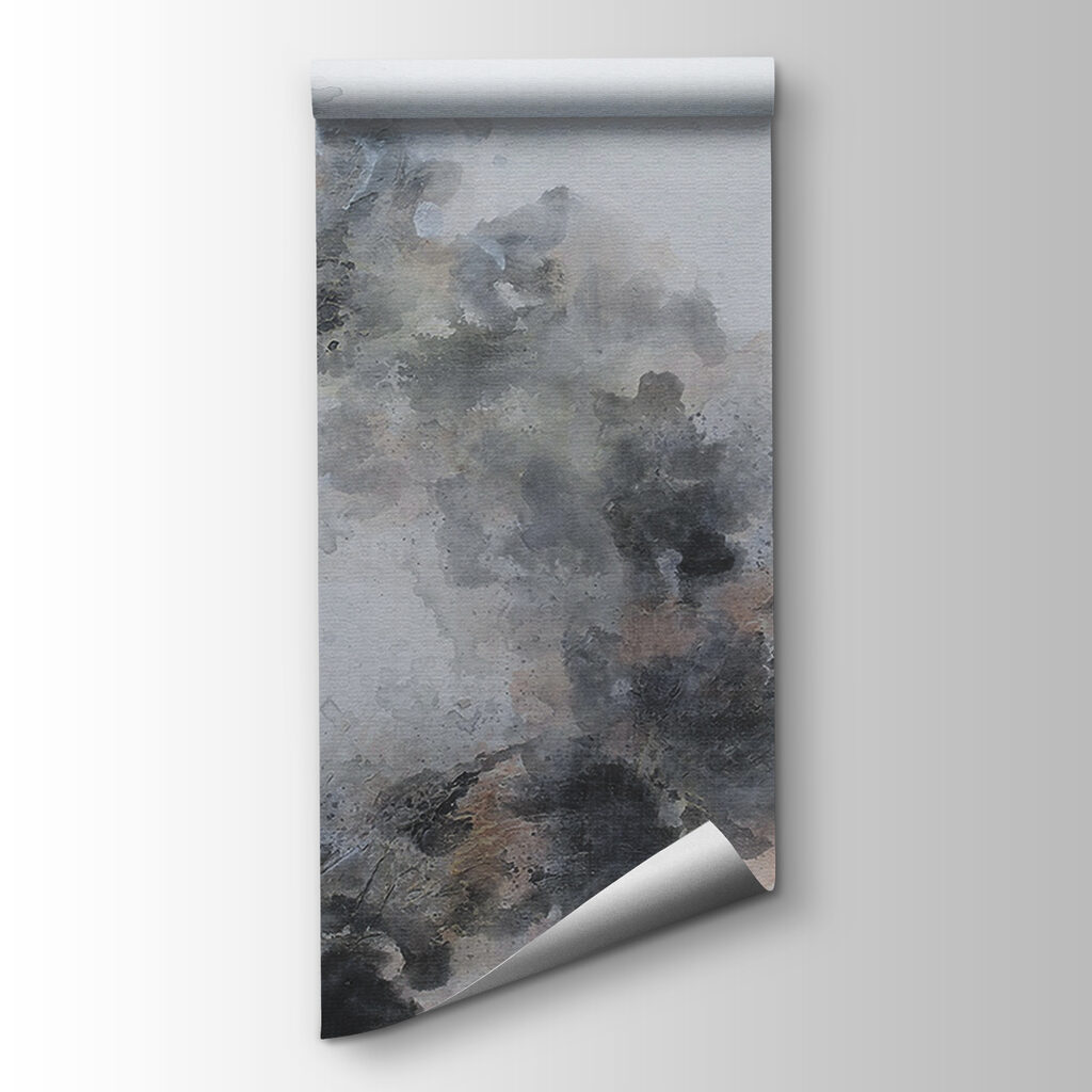 Painting of a cloud of black and brown colors