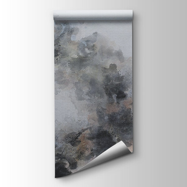 Painting of a cloud of black and brown colors