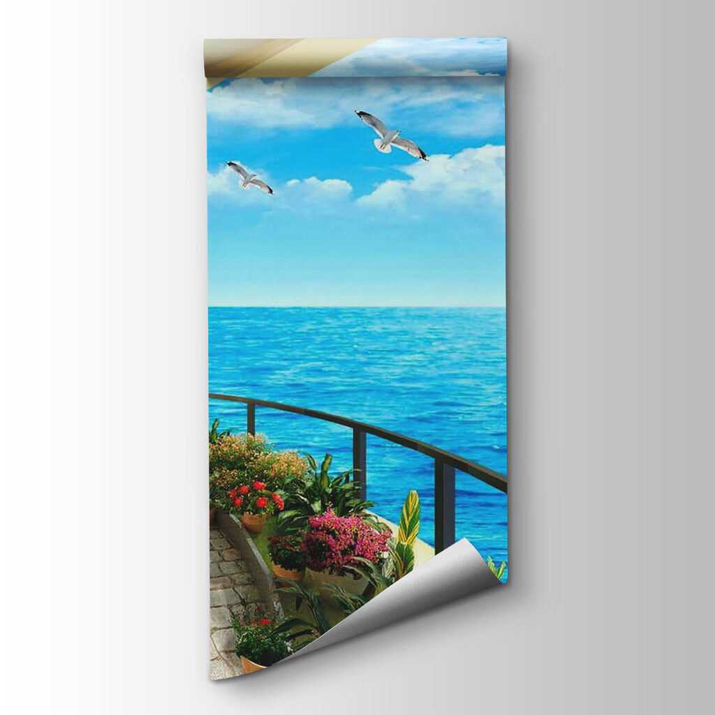 Balcony with a view of the ocean and boats