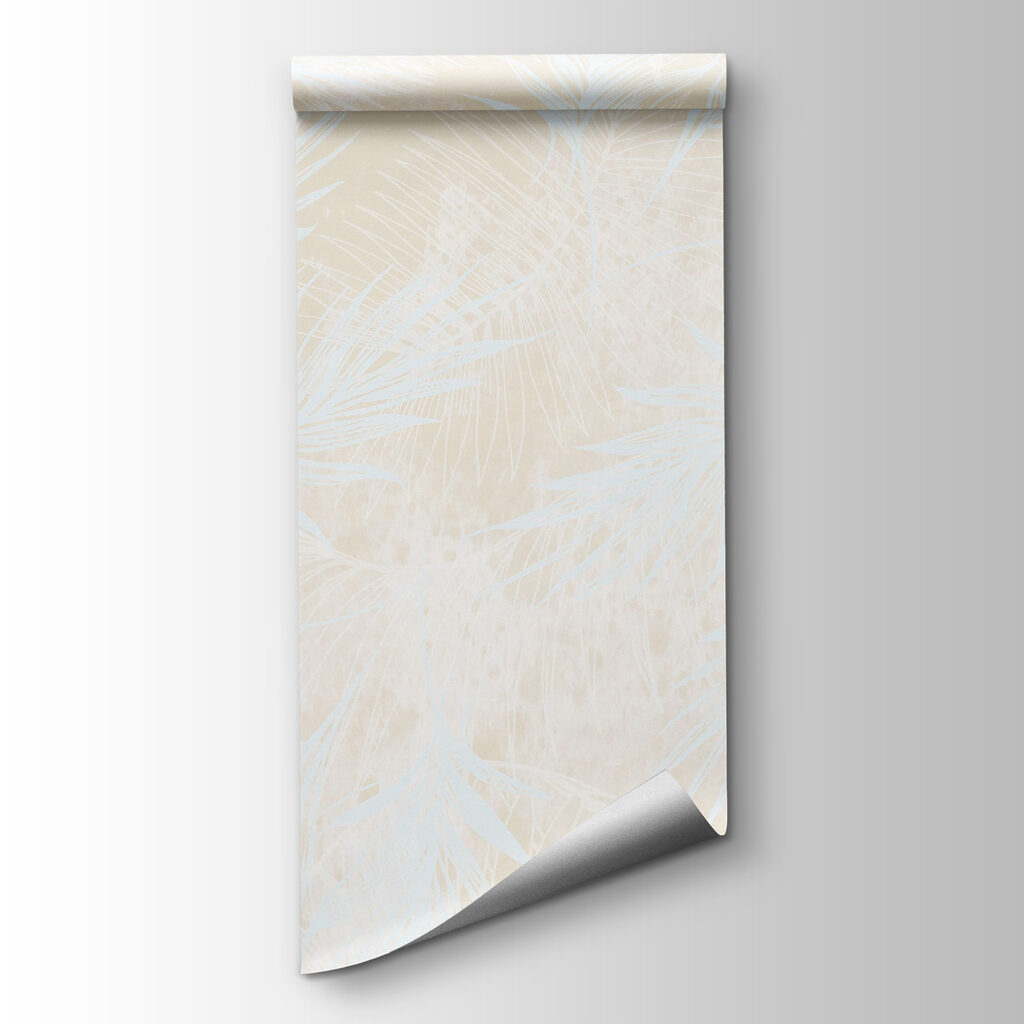 White pattern with white leaves