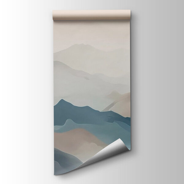 Mountain range with fog