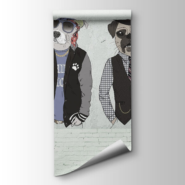 Group of dogs wearing hats and sunglasses Group of dogs wearing hats and sunglasses