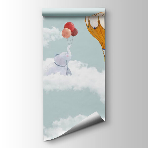 Group of elephants flying in the clouds Group of elephants flying in the clouds