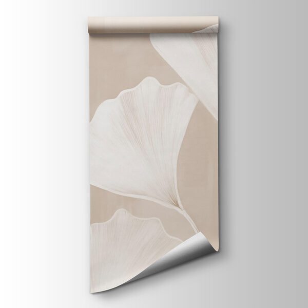 Delicate leaves on a neutral background