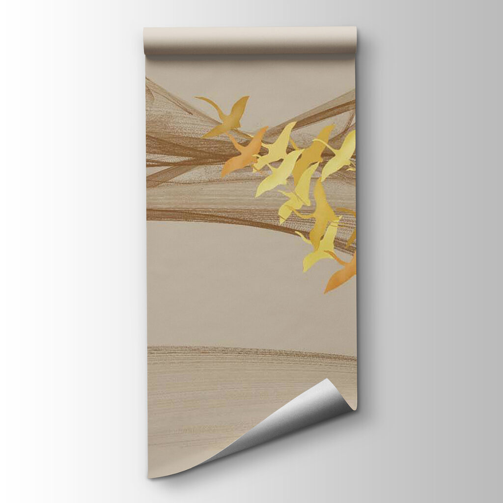 Moon and birds flying in the sky Moon and birds flying in the sky