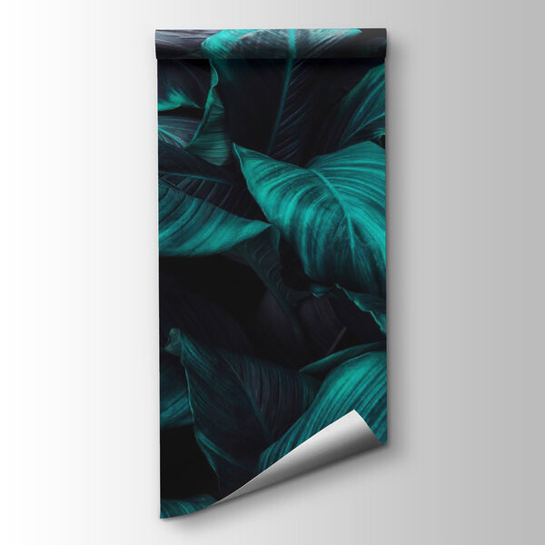 Lush tropical foliage in vibrant hues