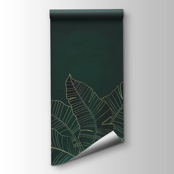 Elegant leaves on a dark background