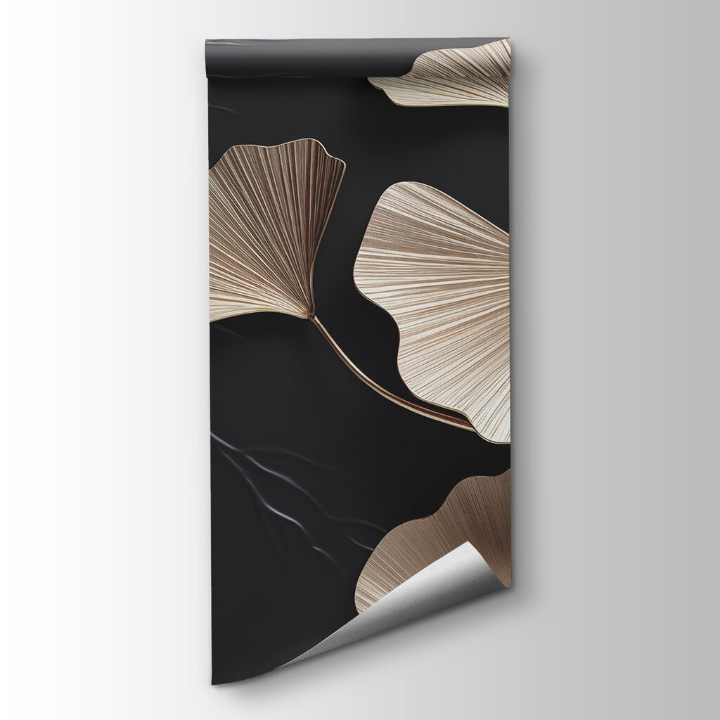 Delicate leaves against a dark backdrop