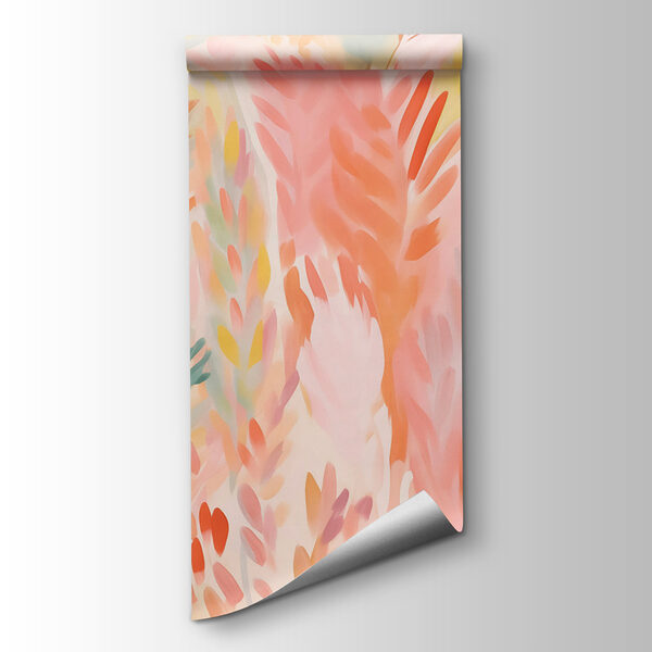 Colorful leaves on a white surface