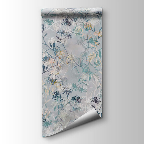 Pattern of flowers and leaves