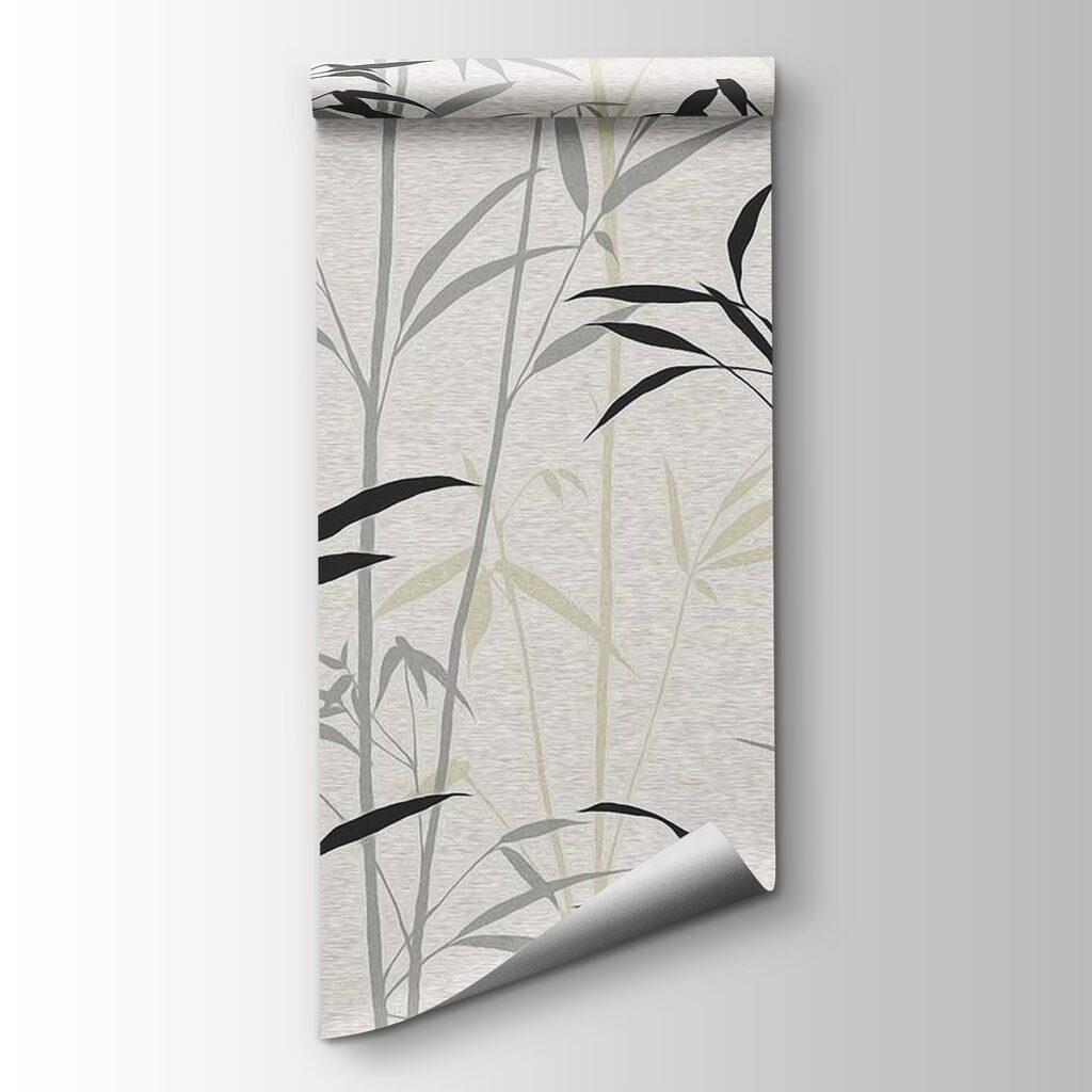 Wallpaper with black leaves Wallpaper with black leaves