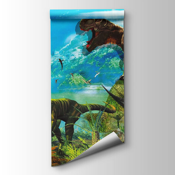 Group of dinosaurs in a forest Group of dinosaurs in a forest