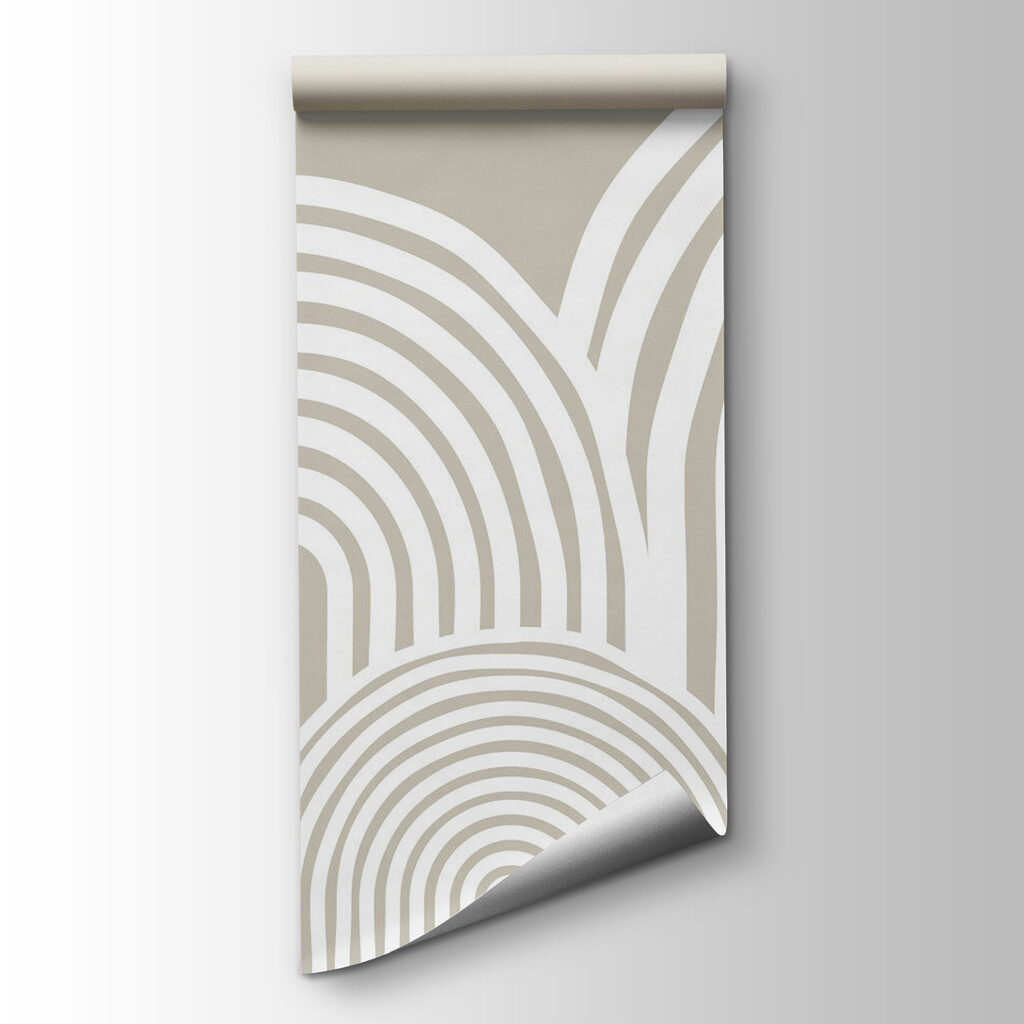 White and gray background with curved lines