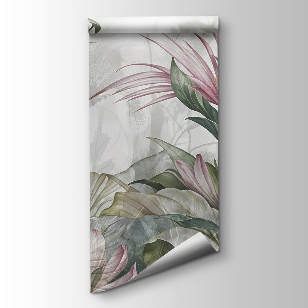 Painting of flowers and leaves