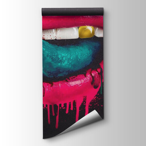 Vibrant colors in playful expression