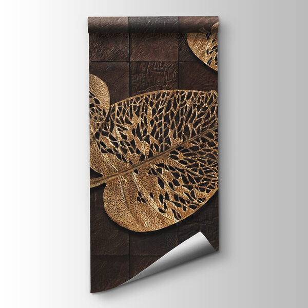 Textured leaves on a dark backdrop