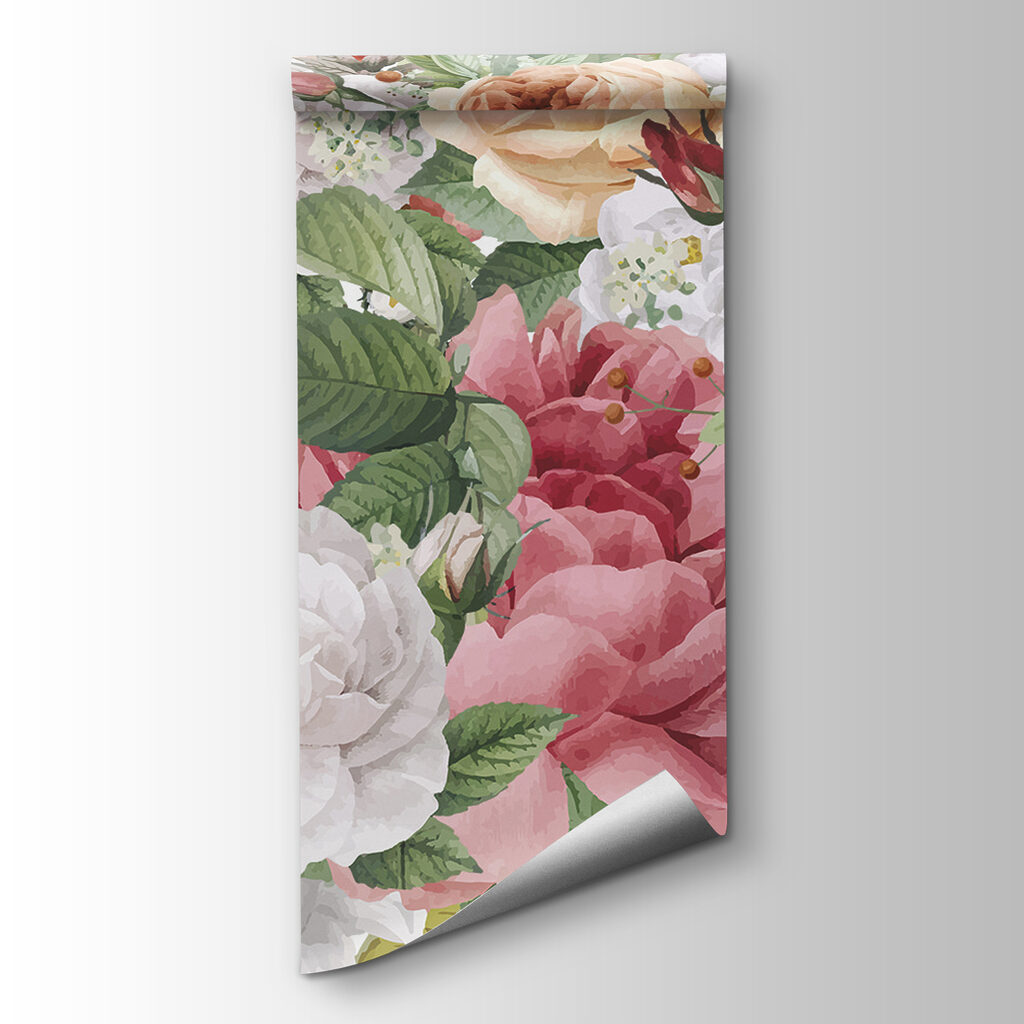 Lush flowers in soft pastel hues