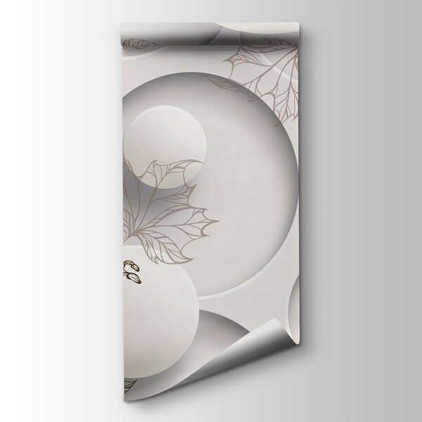 Wallpaper with circles and flowers Wallpaper with circles and flowers