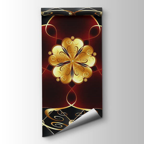 Elegant floral design on black background