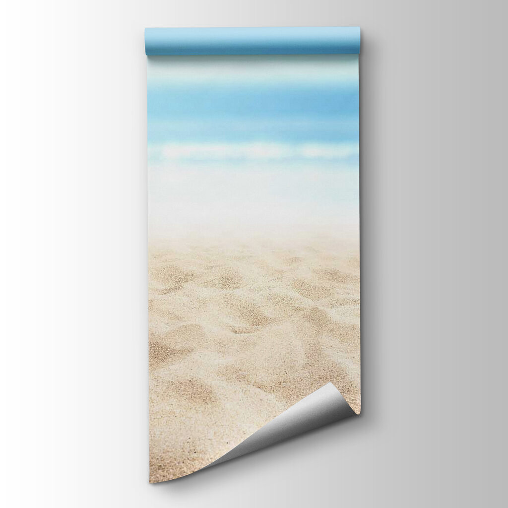 Sandy beach with blue sky