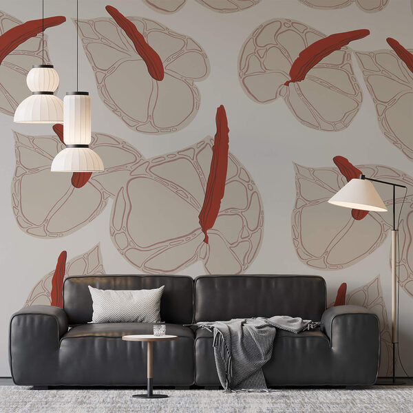 Візерунок квітів на білому тлі