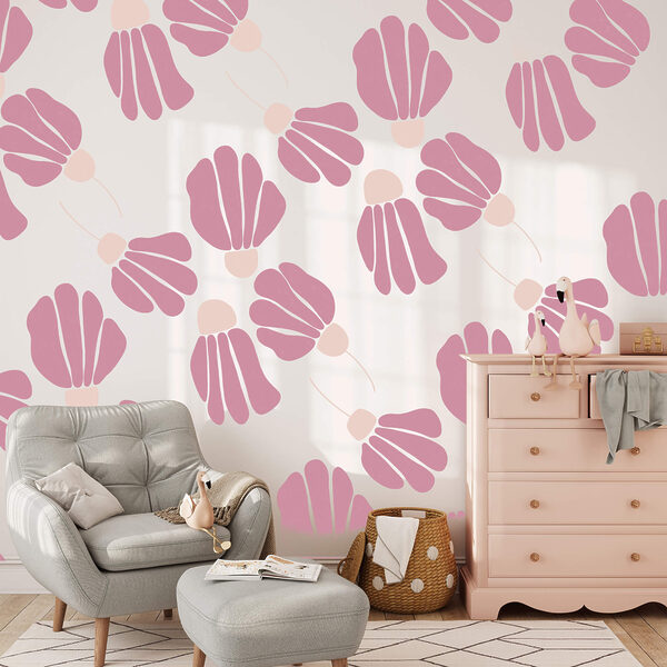 Візерунок з рожевих квітів