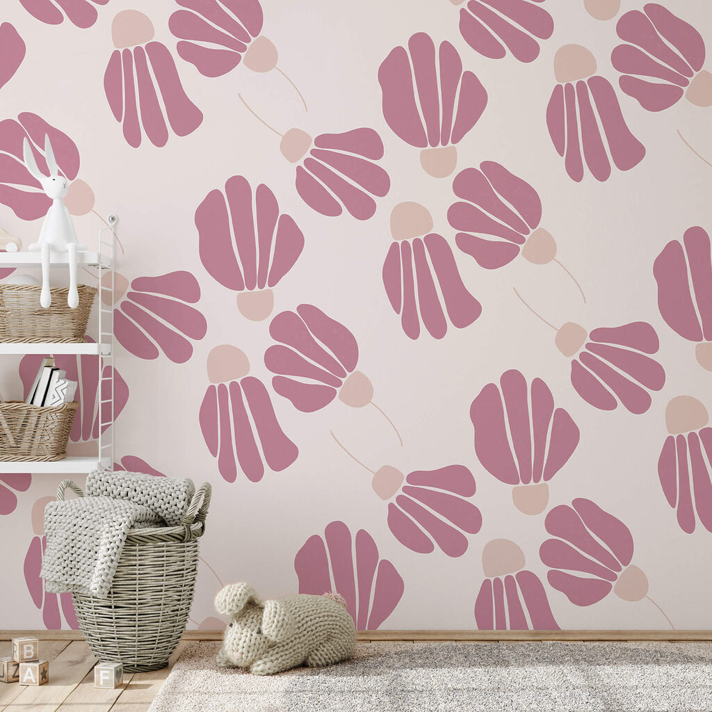 Візерунок з рожевих квітів