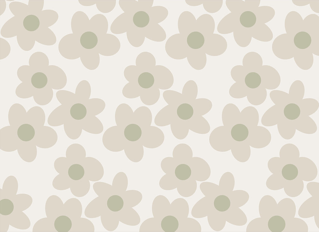 Pattern of flowers on a white background