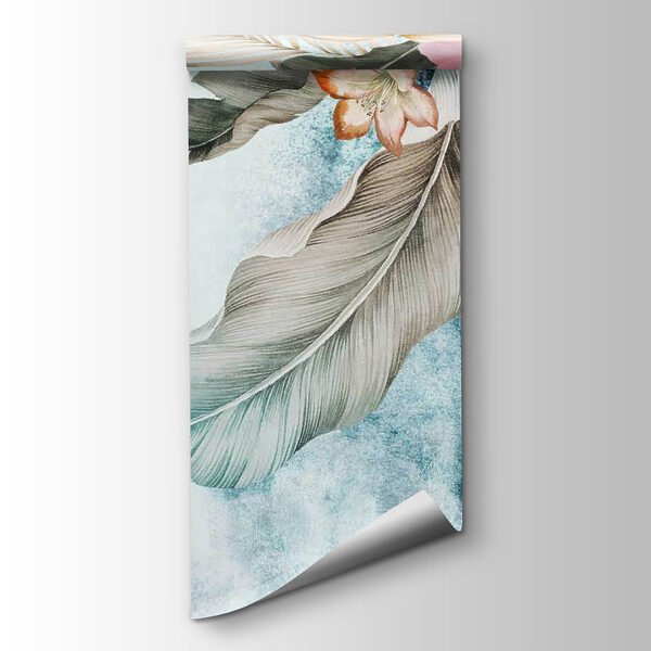 Vibrant floral and leaf arrangement