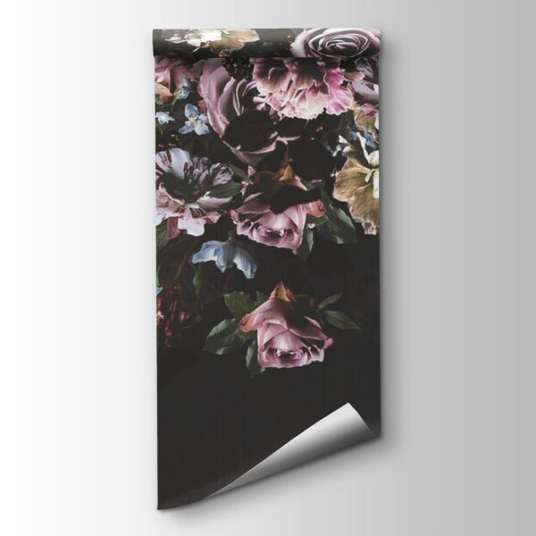 Group of flowers on a black background