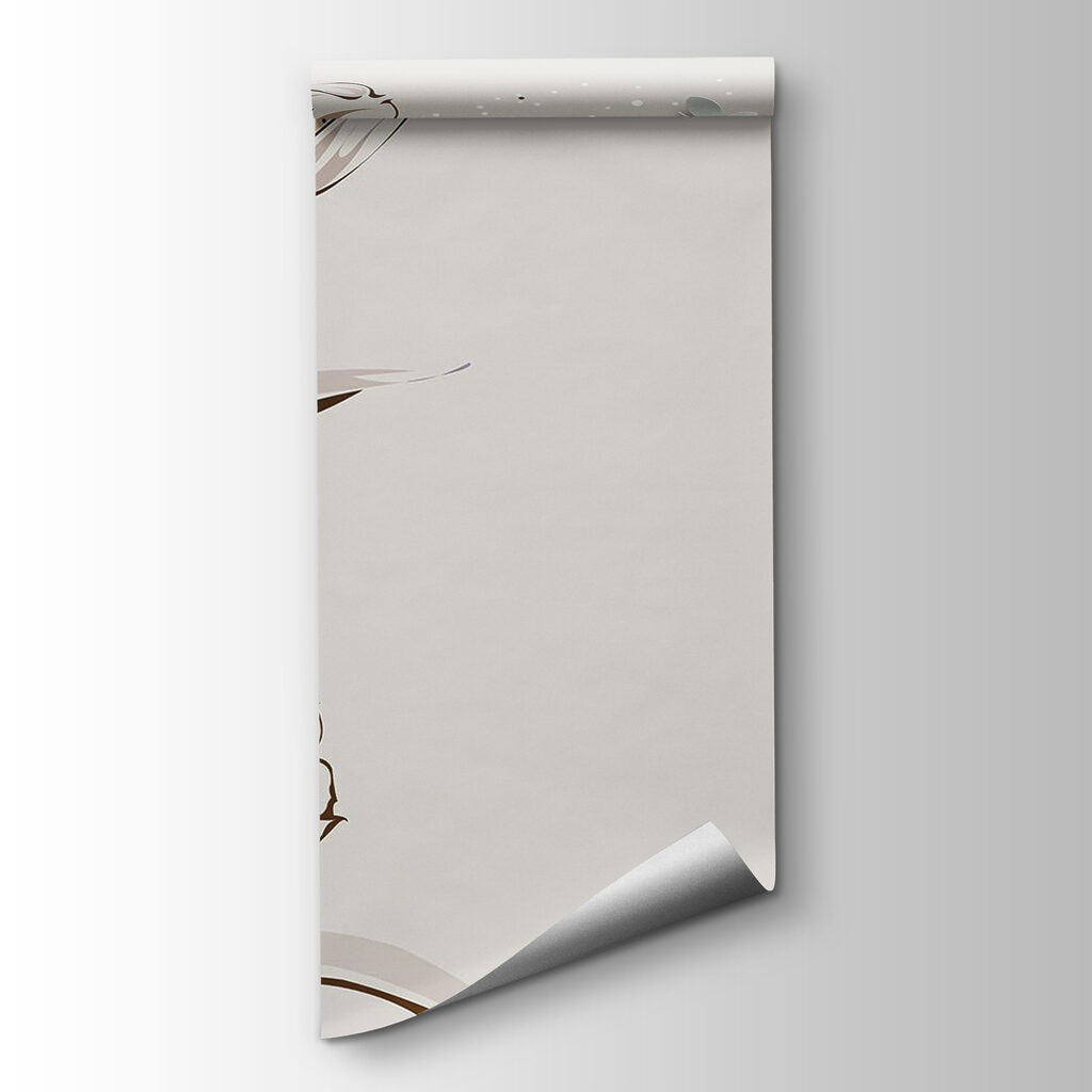 White tulips and butterflies