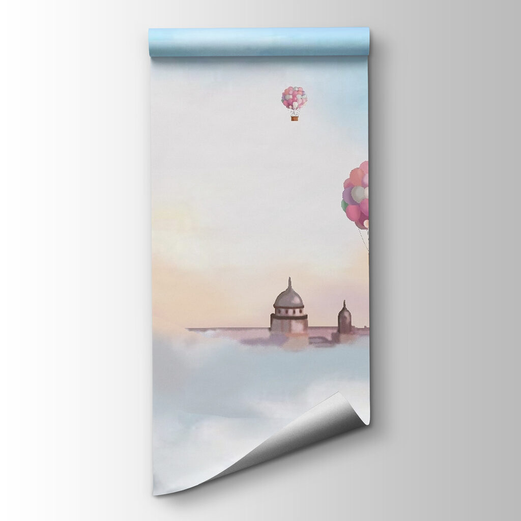 Group of balloons floating in the sky