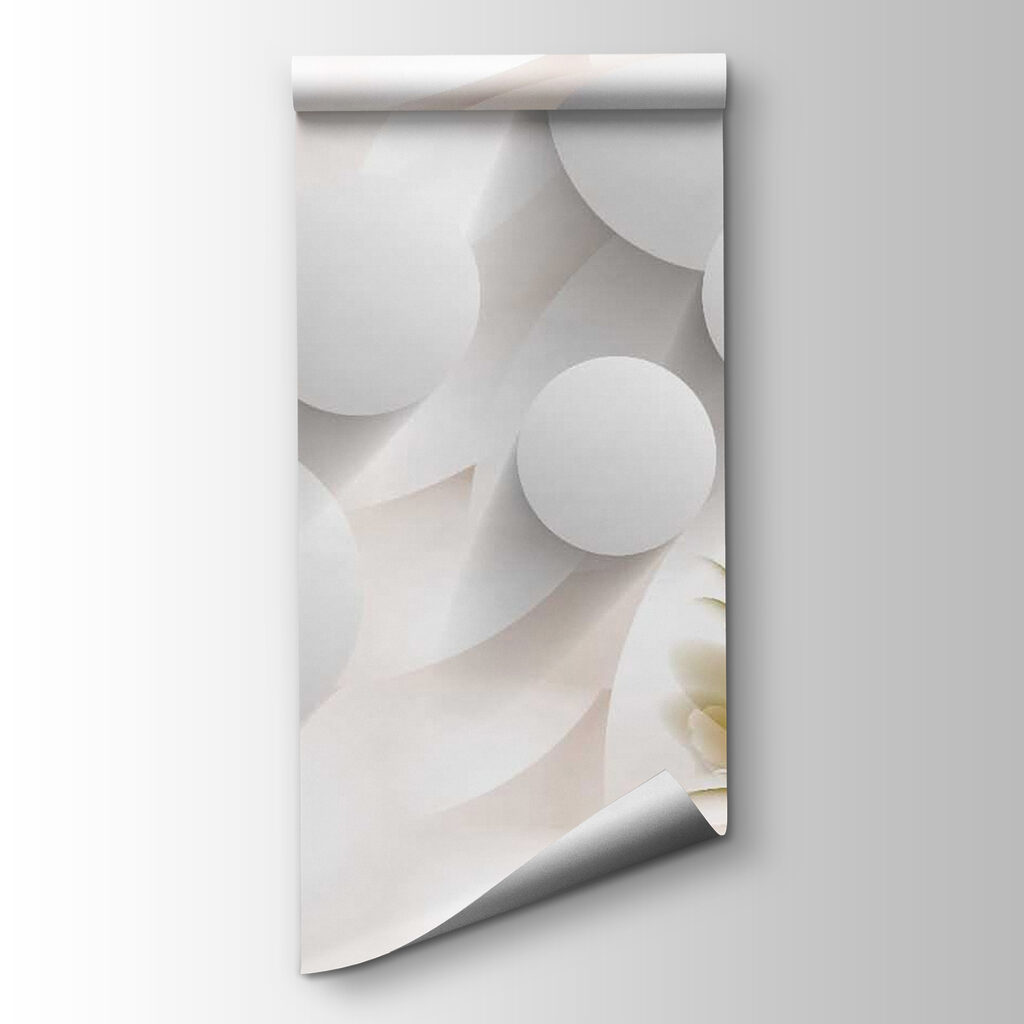 White and green floral design