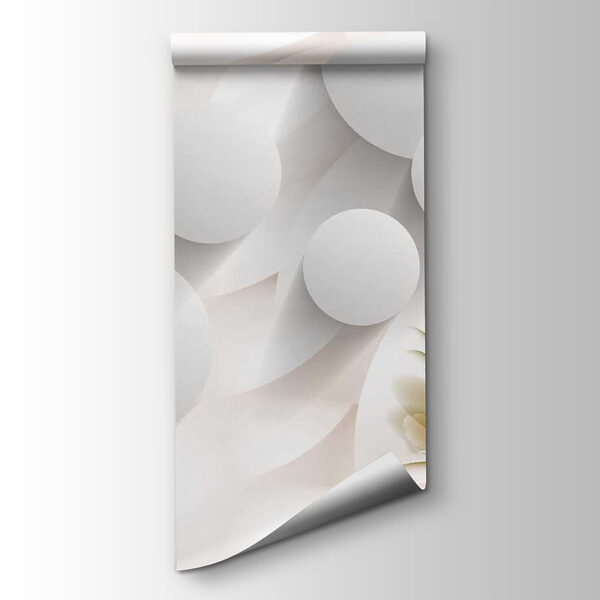 White and green floral design