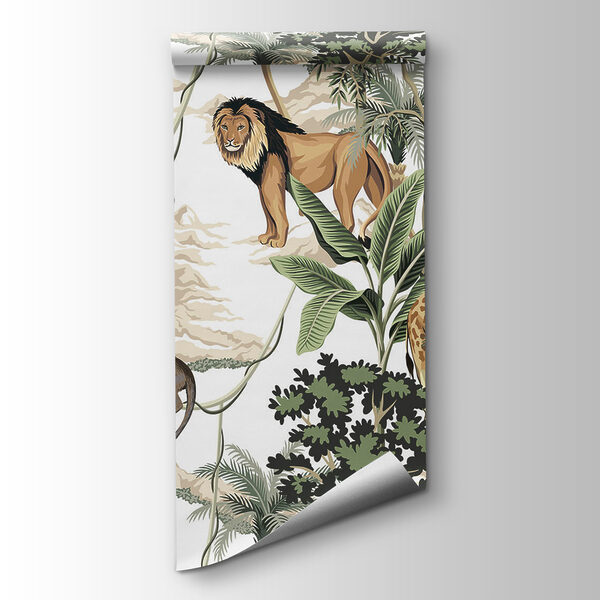 Wallpaper with animals and trees Wallpaper with animals and trees