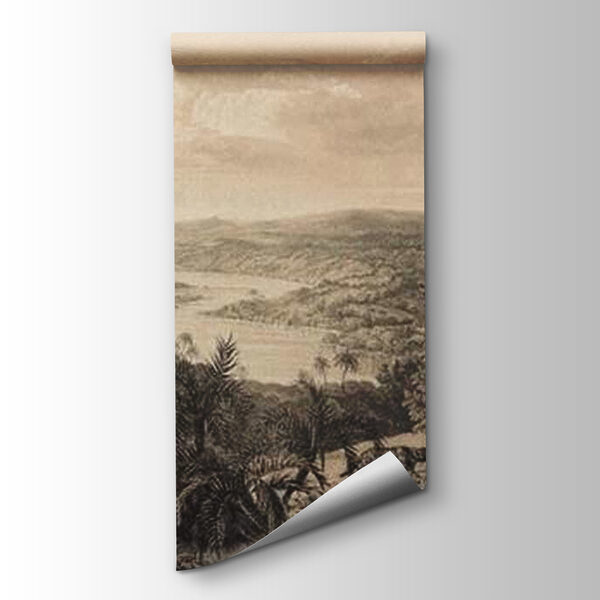 Landscape with trees and a river