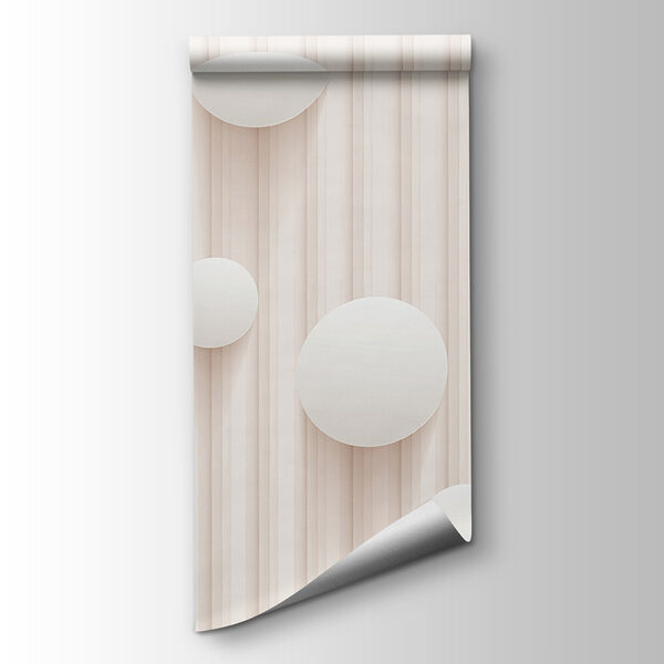 White circles and dandelions on a white background