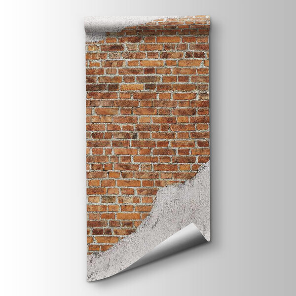 Brick wall with a white layer Brick wall with a white layer