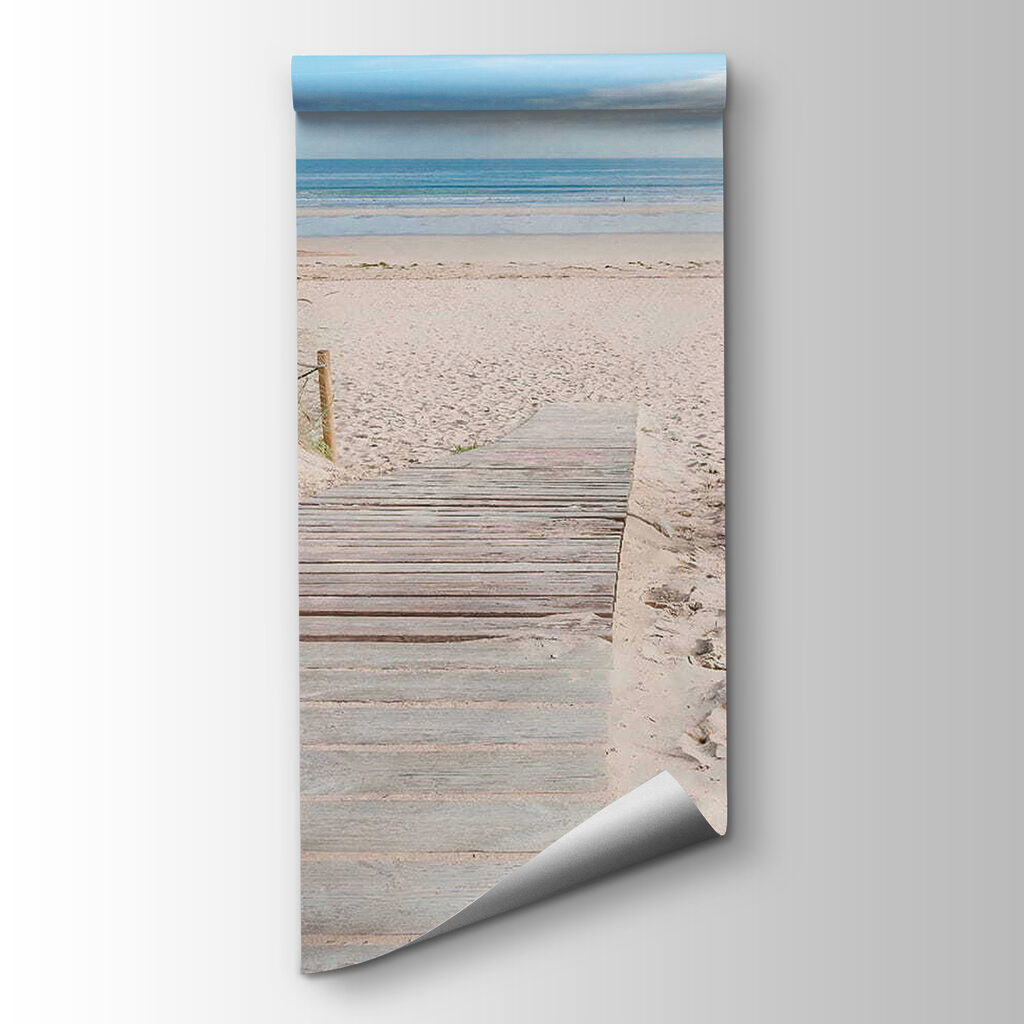 Wooden walkway leading to a beach